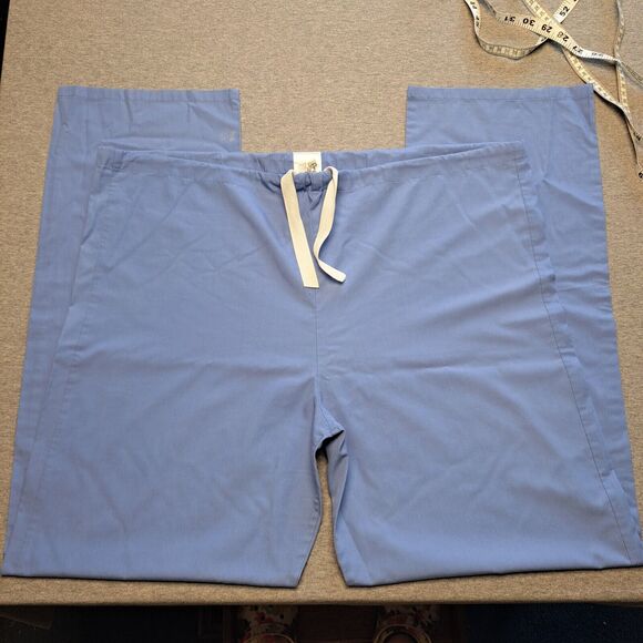SCRUBS BEYOND PANTS BLUE UNISEX SIZE MEDIUM LIGHTWEIGHT DRAWSTRING MEDICAL - Picture 2 of 11